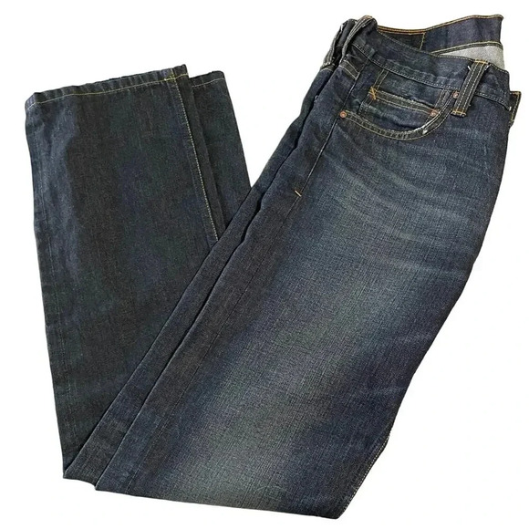 Current/Elliot Denim Men’s Long Jeans Dark Wash 34 W Button Fly Classic Preppy - Picture 1 of 8